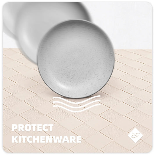 Kitchen Mat Cushioned anti Fatigue Kitchen Rugs Waterproof Non-Slip Comfort Standing Mat for Kitchen, Floor, Office, Sink, Wheat, 17" X 47"