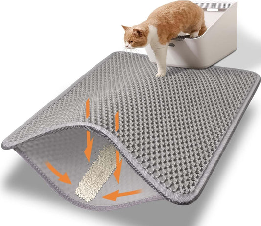 23" X 17" EVA Honeycomb CAT LITTER MAT Double Layer Non-Slip Odor-Free Box