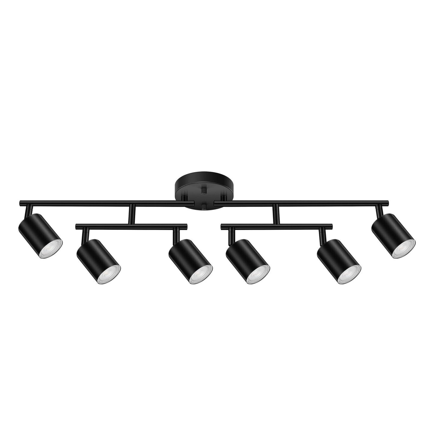 Black Track Lighting Kitchen, 6 Light Track Lighting Fixtures Ceiling Kit, 6 ...