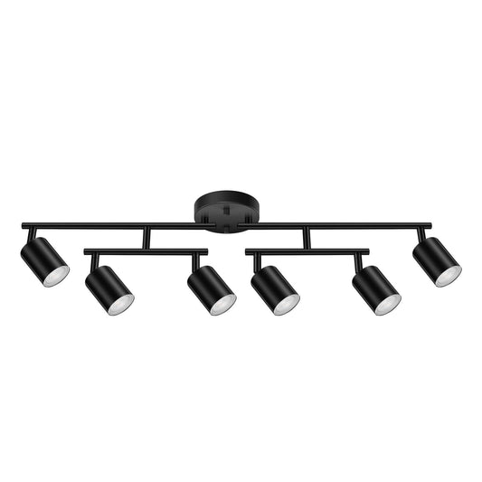 Black Track Lighting Kitchen, 6 Light Track Lighting Fixtures Ceiling Kit, 6 ...