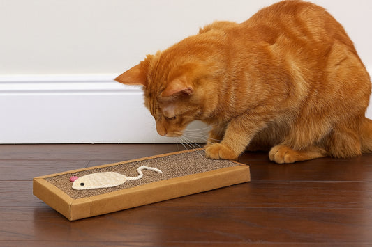 2 Pack Cat Scratching Pads with Catnip Corrugated Cardboard Scratch Board