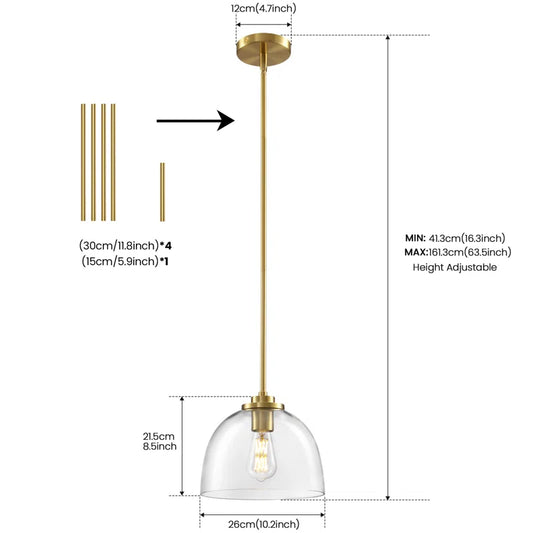 Abaigh 1 - Light Kitchen Island Pendant