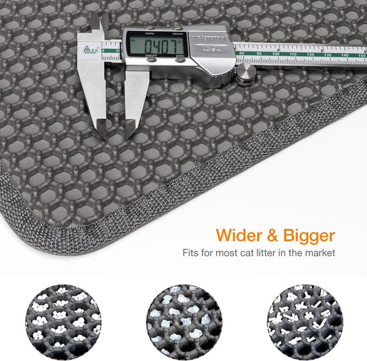 23" X 17" EVA Honeycomb CAT LITTER MAT Double Layer Non-Slip Odor-Free Box