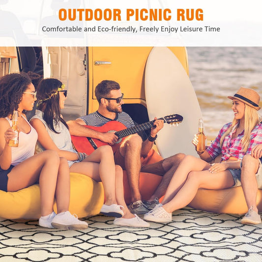 Outdoor Rugs Reversible Mats - 5'X8' for Patios Clearance Plastic Straw Waterpro