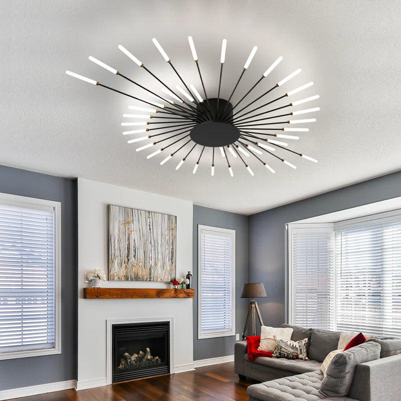 Hanranhanmodern LED Ceiling Light,42-Light Heads Flower Shape Ceiling Lights,Living Room Light Fixtures