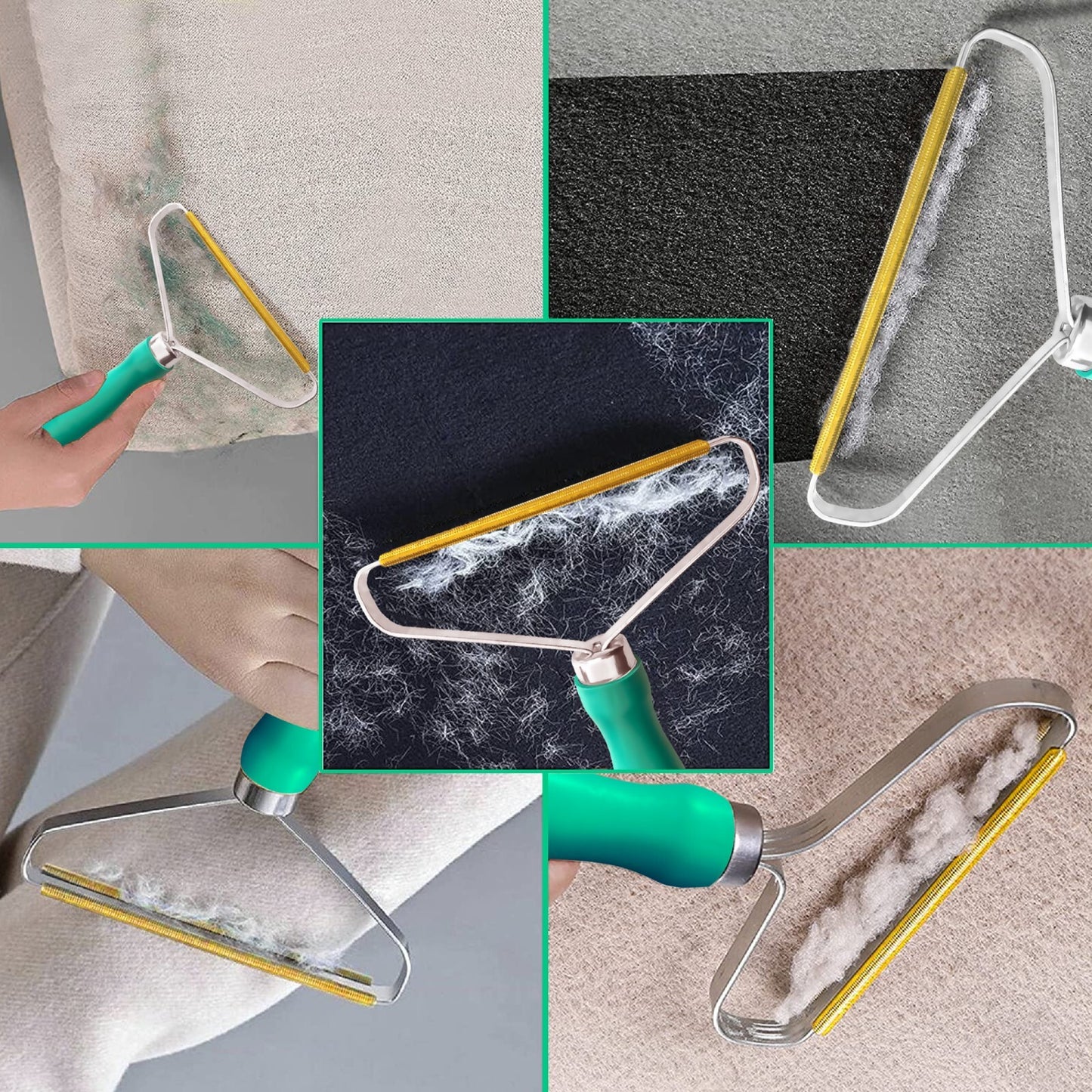 Reusable Pet Hair Remover for Carpet & Furniture Lint Remover Cat Hair Remover