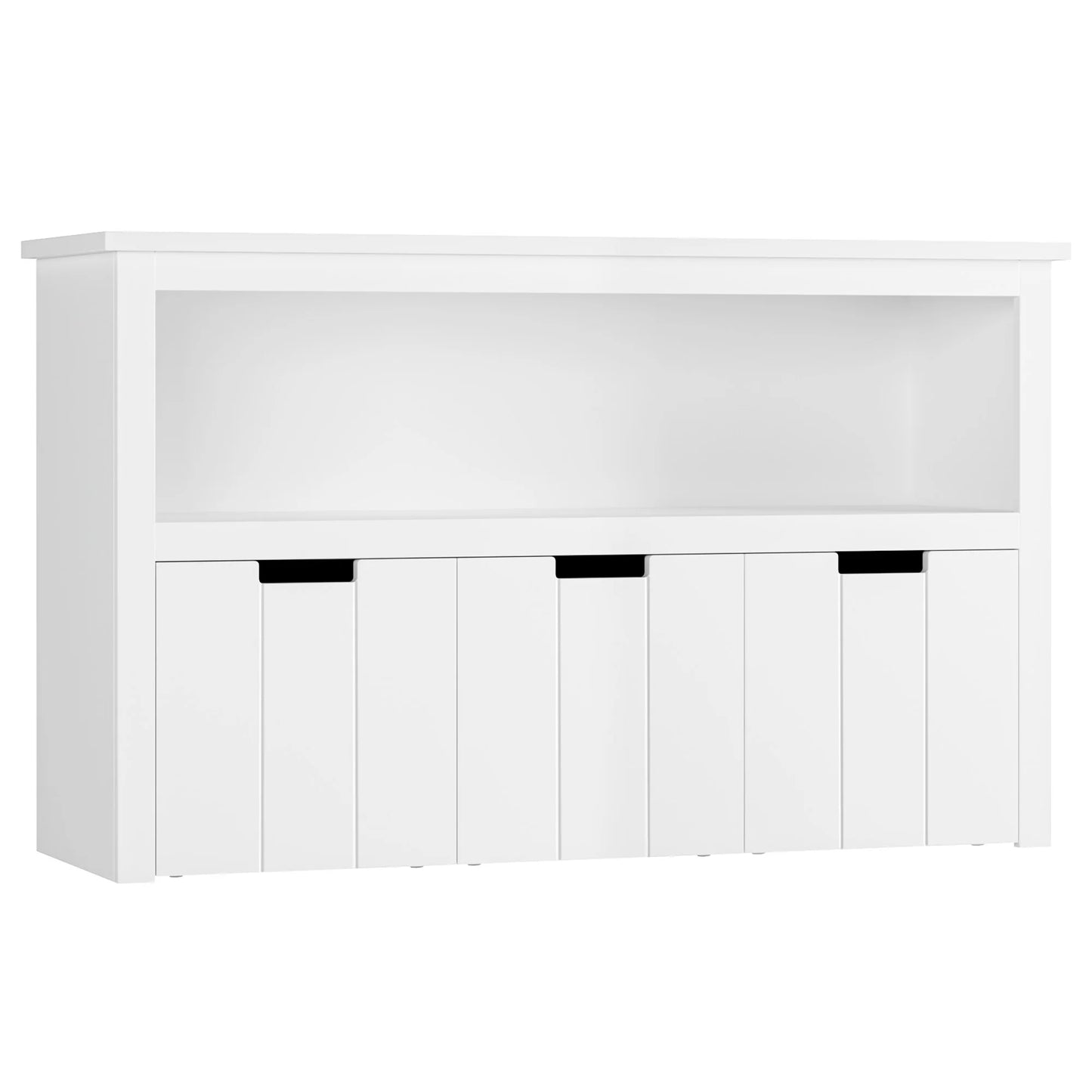 Kids Toy Storage, Cubes Storage Bins with 3 Drawers, White Toy Box with Shelves and Wheels