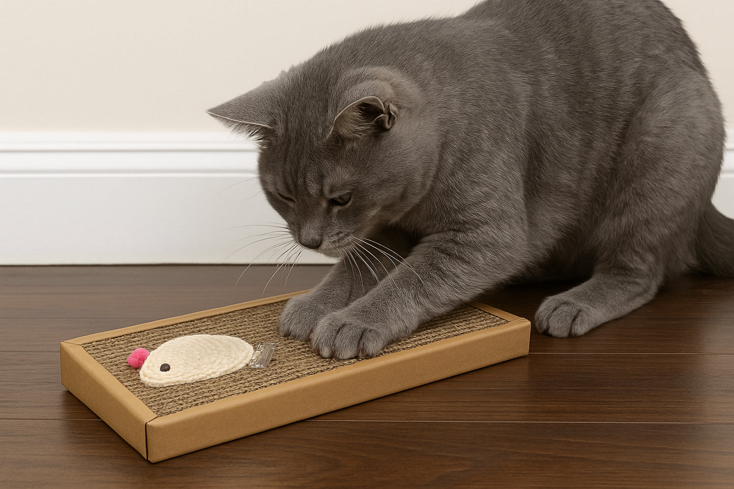 2 Pack Cat Scratching Pads with Catnip Corrugated Cardboard Scratch Board