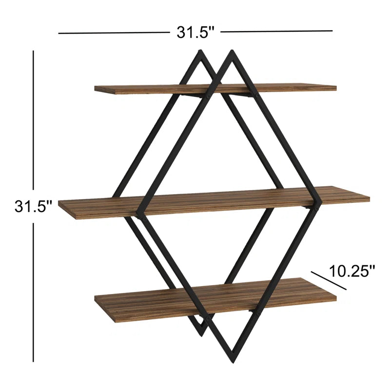 Midland 3 Piece Diamond Tiered Shelf
