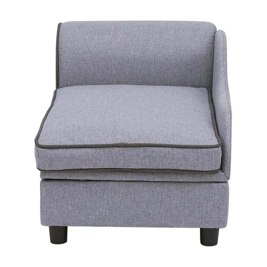 Ivan Chaise Lounge Dog Bed with Storage for Pets up to 66 Lbs, Gray