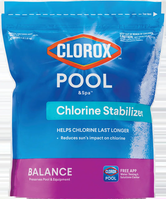 Pool Chlorine Stabilizer, 4 Lbs (For Pool Use)