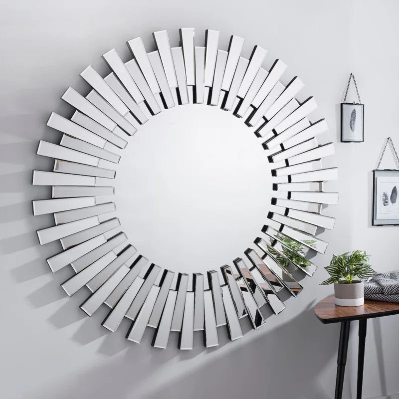 Norwalk Modern & Contemporary round Bevelled Wall Mirror