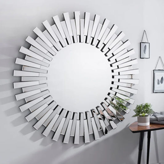 Norwalk Modern & Contemporary round Bevelled Wall Mirror