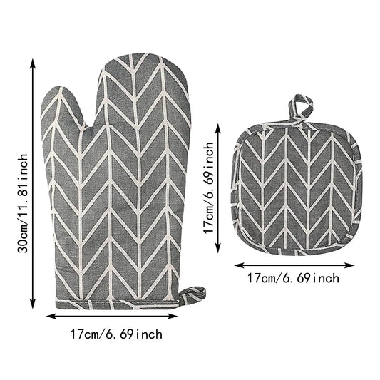 Kitchen Clearance Kitchen Organizers and Storage Set of 6 Oven Mitts and Pot Holders Kitchen Microwave Mitts Heat Oven Mittens and Oven Hot Mitts Pad for Cooking Grey