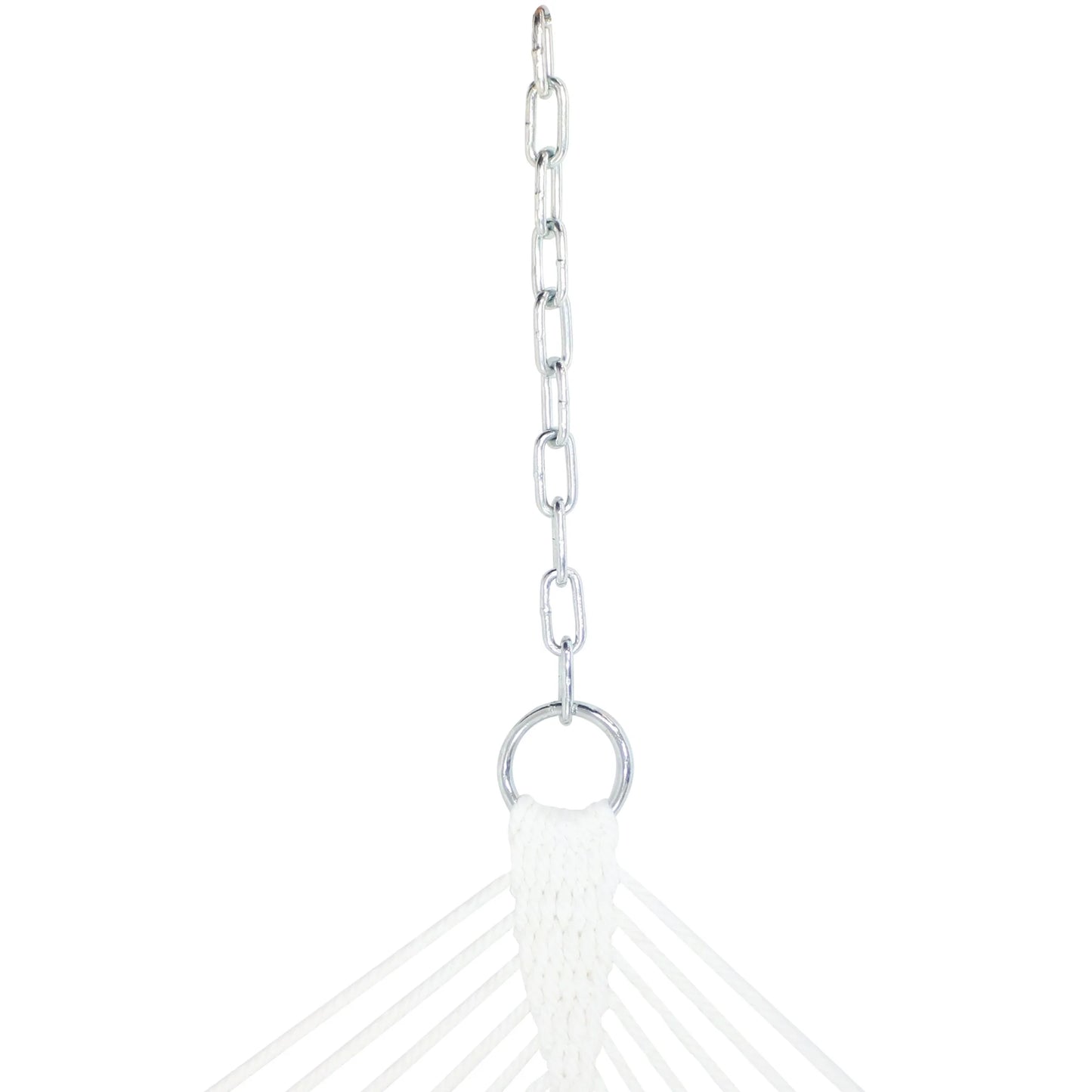 2-Person Quilted Polyester Spreader Bar Hammock, 450 Lb Capacity -Nautical Stripe