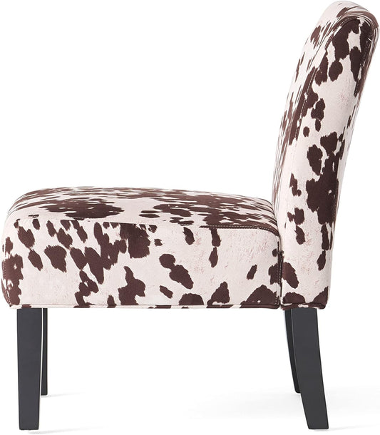 Kassi Fabric Dining Chair, Milk Cow 29.5D X 22.75W X 32.5H In