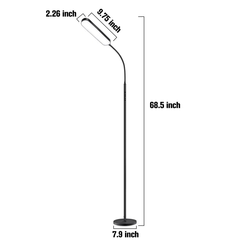 Dwayne 68.5'' Dimmable LED Task/Reading Floor Lamp with Remote & Touch Control