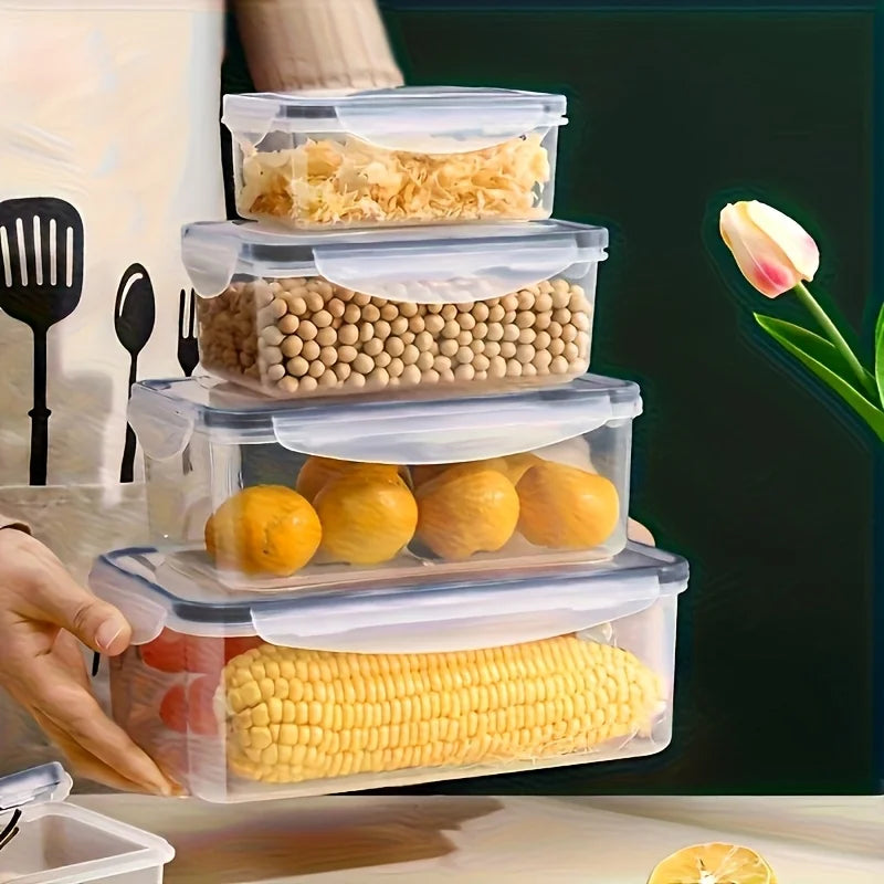 8-Piece BPA-Free Airtight Food Storage Containers with Locking Lids