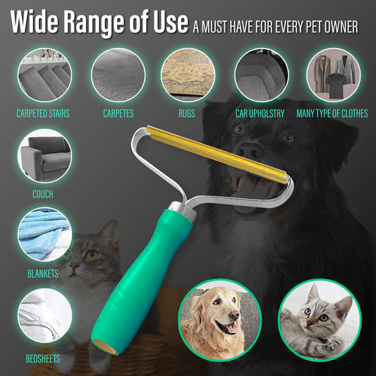 Reusable Pet Hair Remover for Carpet & Furniture Lint Remover Cat Hair Remover