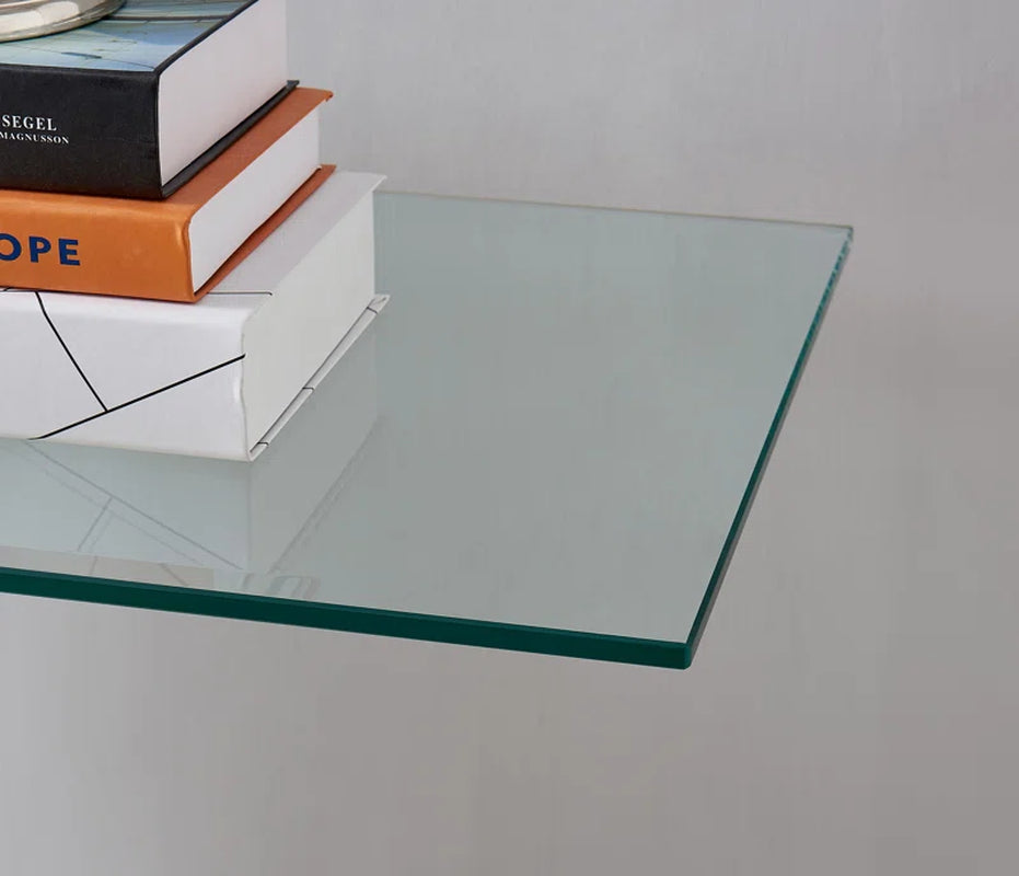 Lenworth Modern Sleek Design Metal and Glass Console Table