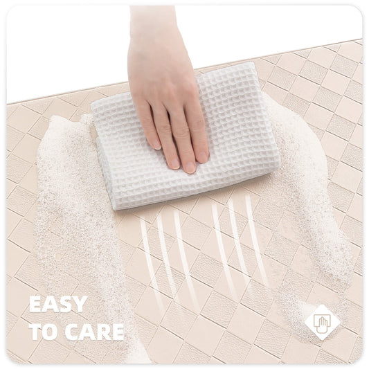 Kitchen Mat Cushioned anti Fatigue Kitchen Rugs Waterproof Non-Slip Comfort Standing Mat for Kitchen, Floor, Office, Sink, Wheat, 17" X 47"