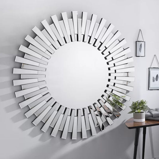 Norwalk Modern & Contemporary round Bevelled Wall Mirror