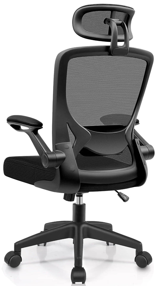Office Chair Ergonomic Desk Chair, High Back Gaming Chair, Big and Tall Reclining Comfy Home Office Chair Lumbar Support Breathable Mesh Computer Chair Adjustable Armrests 400LBS (Black)