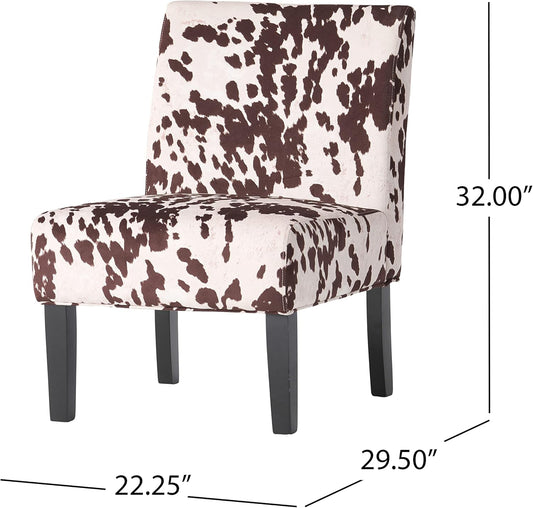 Kassi Fabric Dining Chair, Milk Cow 29.5D X 22.75W X 32.5H In