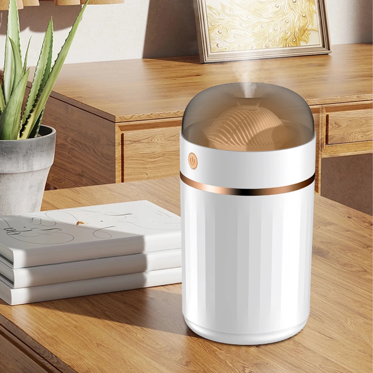 Big Holiday Deals!  Smart Thermostatic Humidifier {1.5L Water Tank}. Quiet Humidifier for Bedrooms and Large Rooms - Colorful Color-Changing Ambient Light, Whole House Humidifier