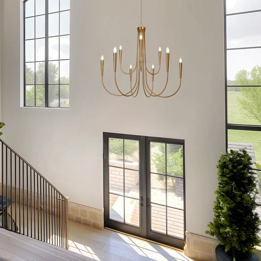 Otho 9 - Light Oversize 41In Candle Style Classic Chandelier UL Certified