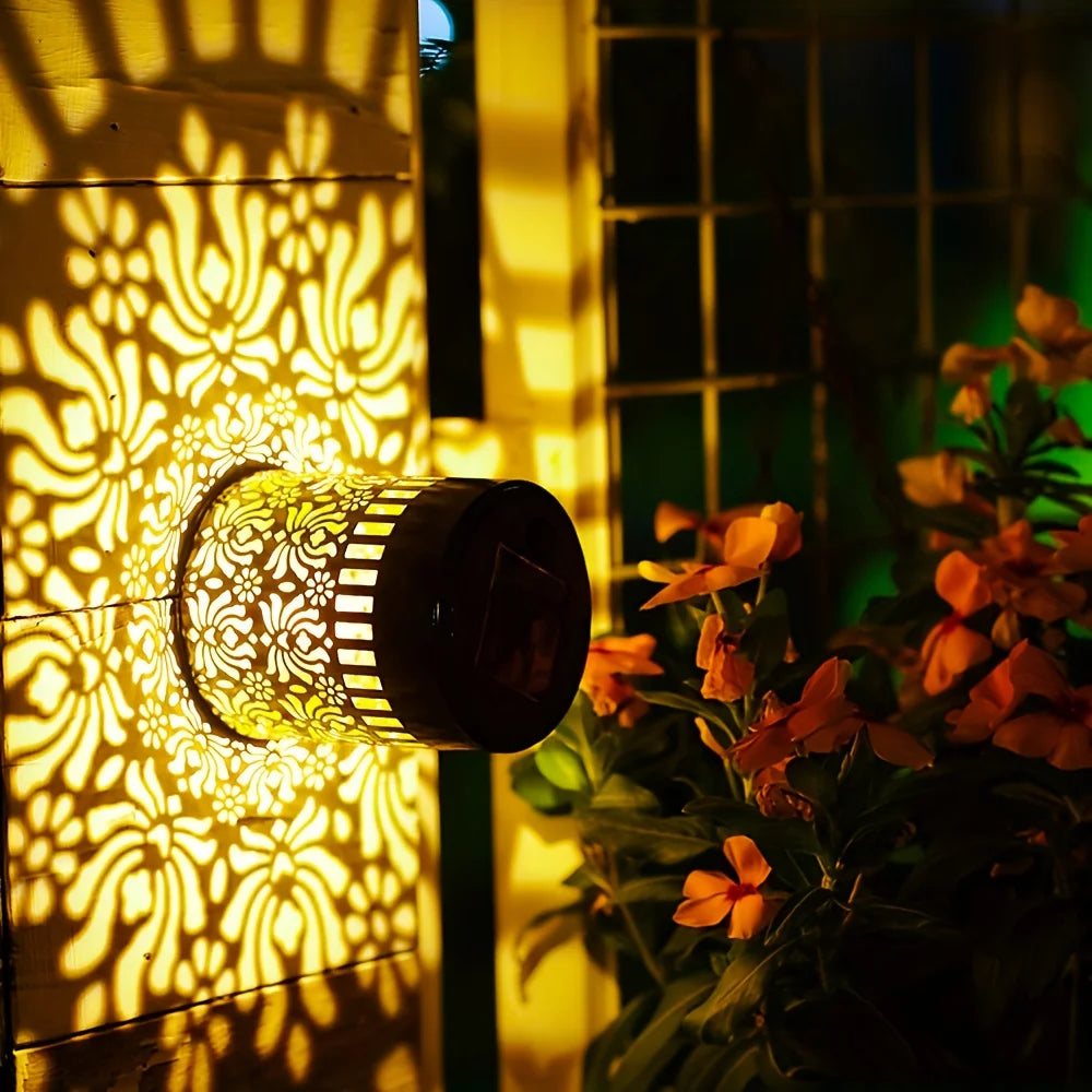 Solar Peony Garden Wall Light