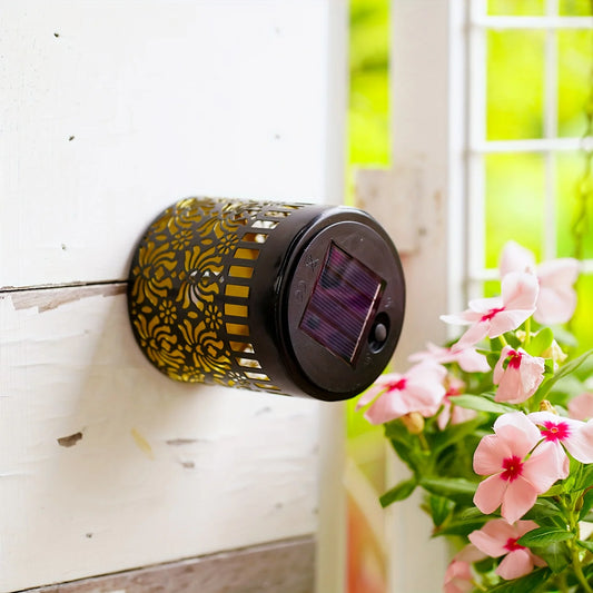 Solar Peony Garden Wall Light