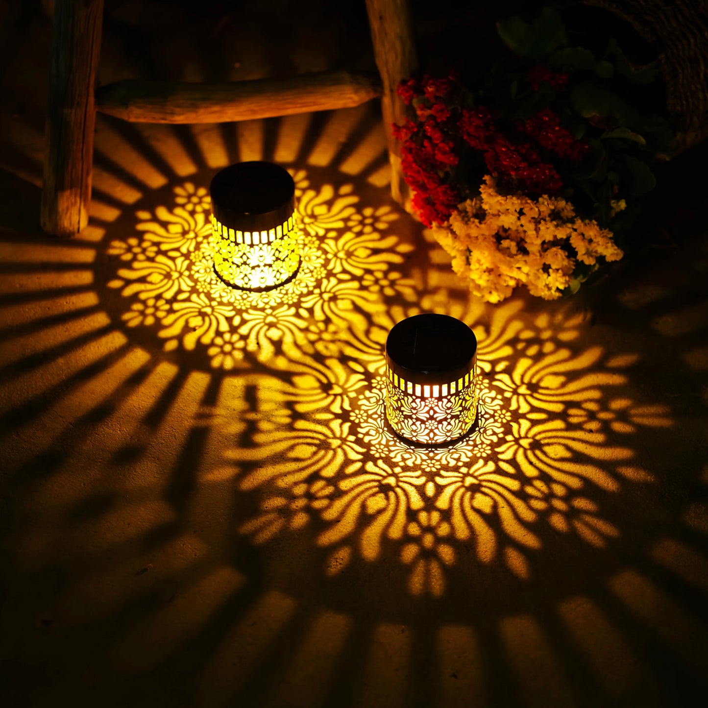 Solar Peony Garden Wall Light