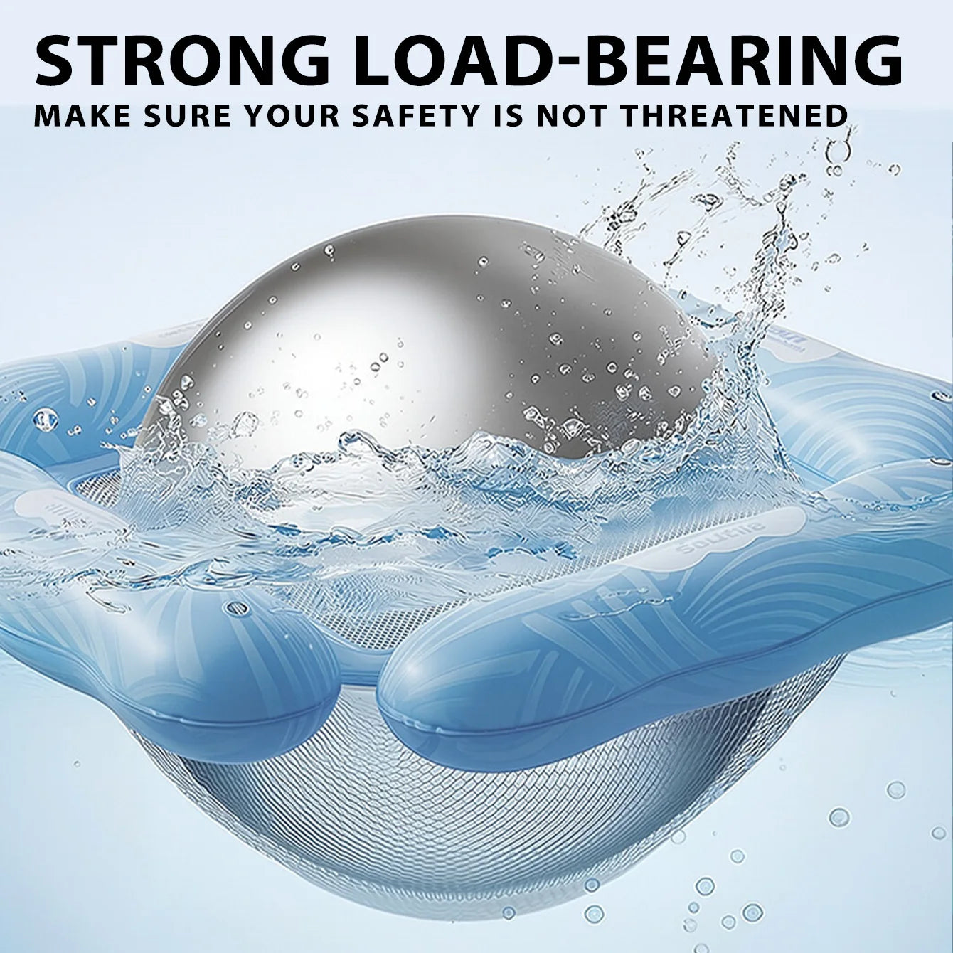 Inflatable Kids Pool Float with Mesh Bottom