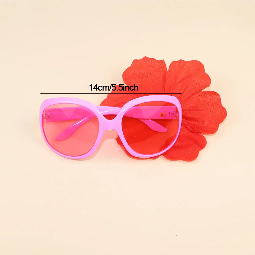 Tropical Luau Party Glasses Photo Props Set