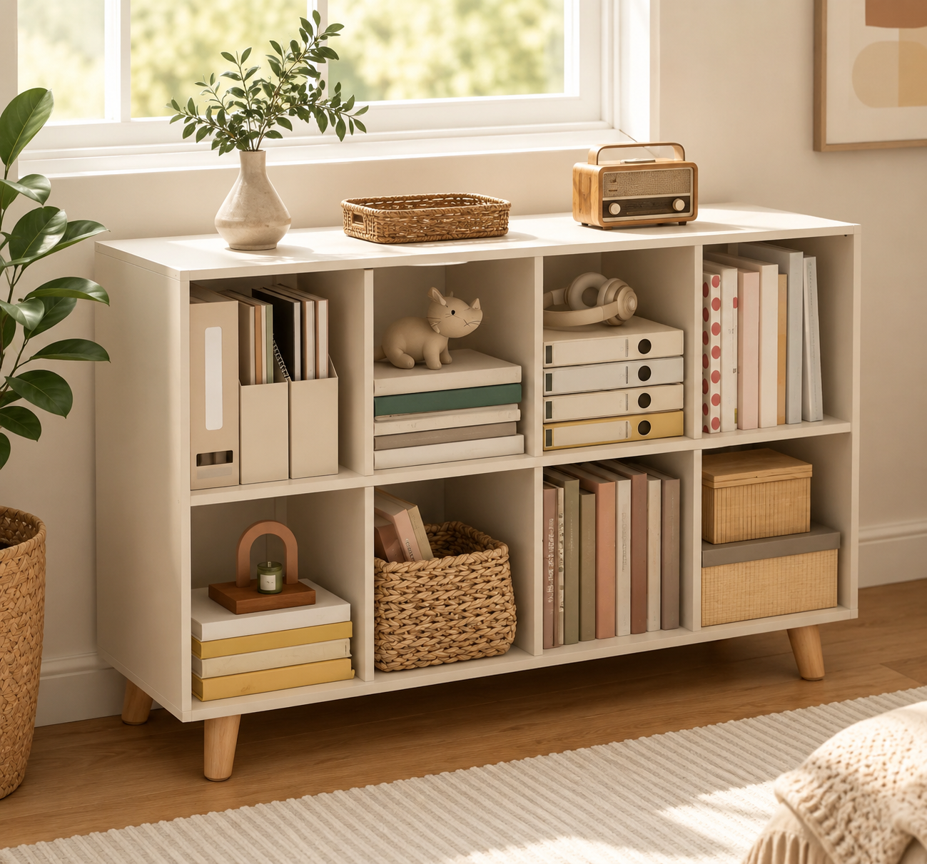 Multi-Tier Wooden Bookcase
