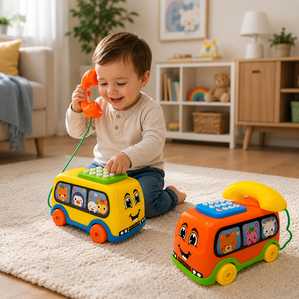 Kids Telephone Bus Toy