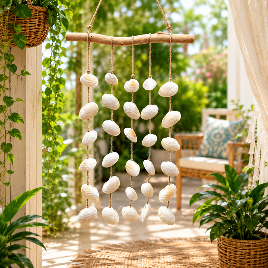 Boho Seashell Wall Hanging – Beach Home Décor