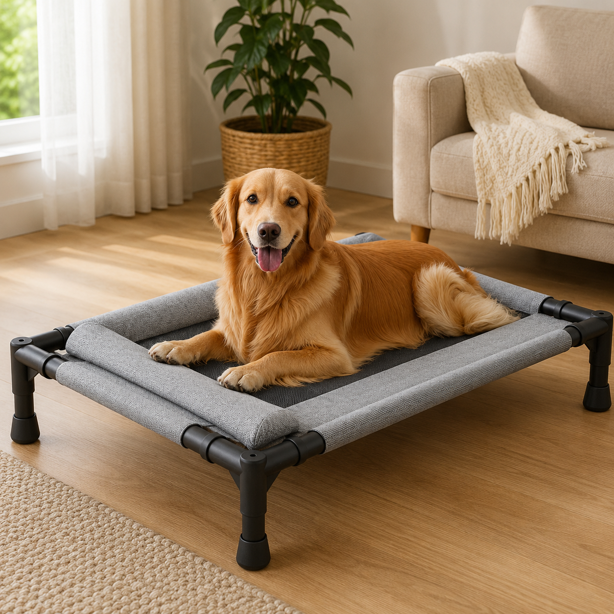 Breathable Waterproof Raised Dog & Cat Bed