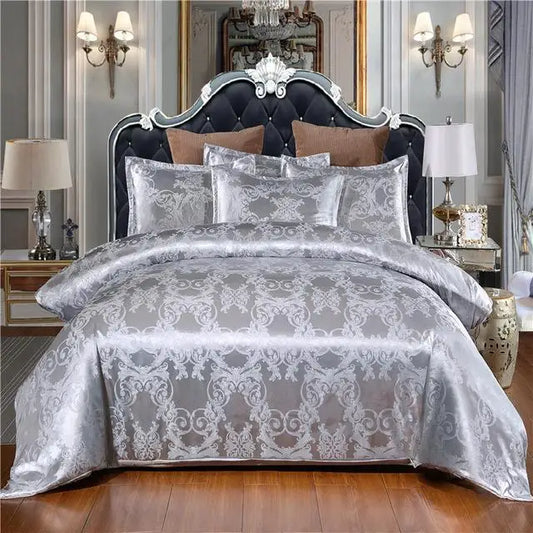 Silky Gold Duvet Cover Set for Queen & King Beds