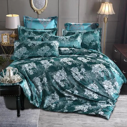 Silky Gold Duvet Cover Set for Queen & King Beds