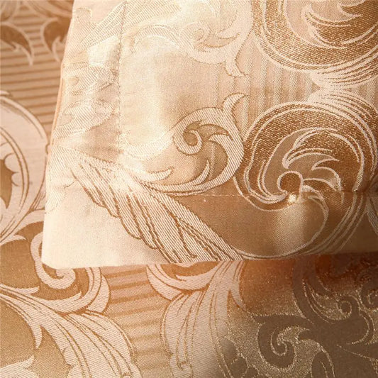Silky Gold Duvet Cover Set for Queen & King Beds