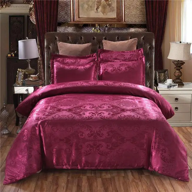 Silky Gold Duvet Cover Set for Queen & King Beds