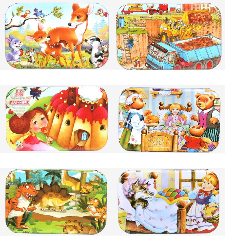 60-Piece Wooden Jigsaw Puzzle Set