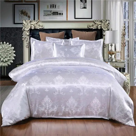 Silky Gold Duvet Cover Set for Queen & King Beds