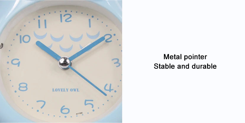 Silent Glowing Bedside Clock for Kids' Bedroom & Study