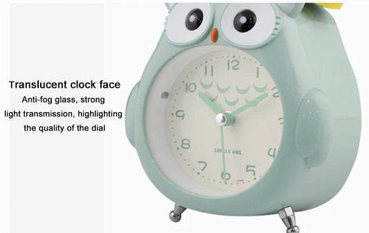 Silent Glowing Bedside Clock for Kids' Bedroom & Study