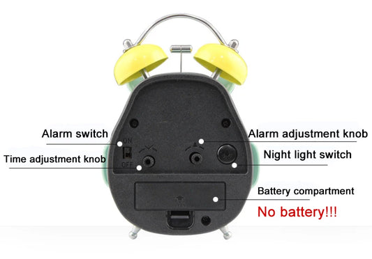 Silent Glowing Bedside Clock for Kids' Bedroom & Study