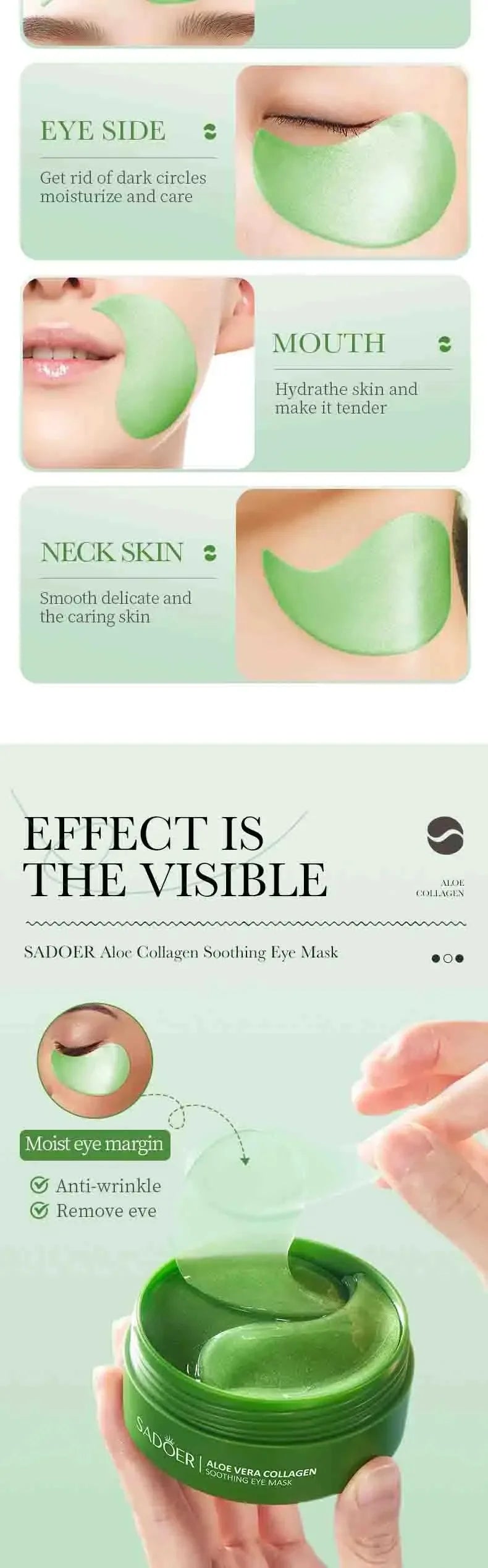 Aloe Vera Collagen Eye Patches
