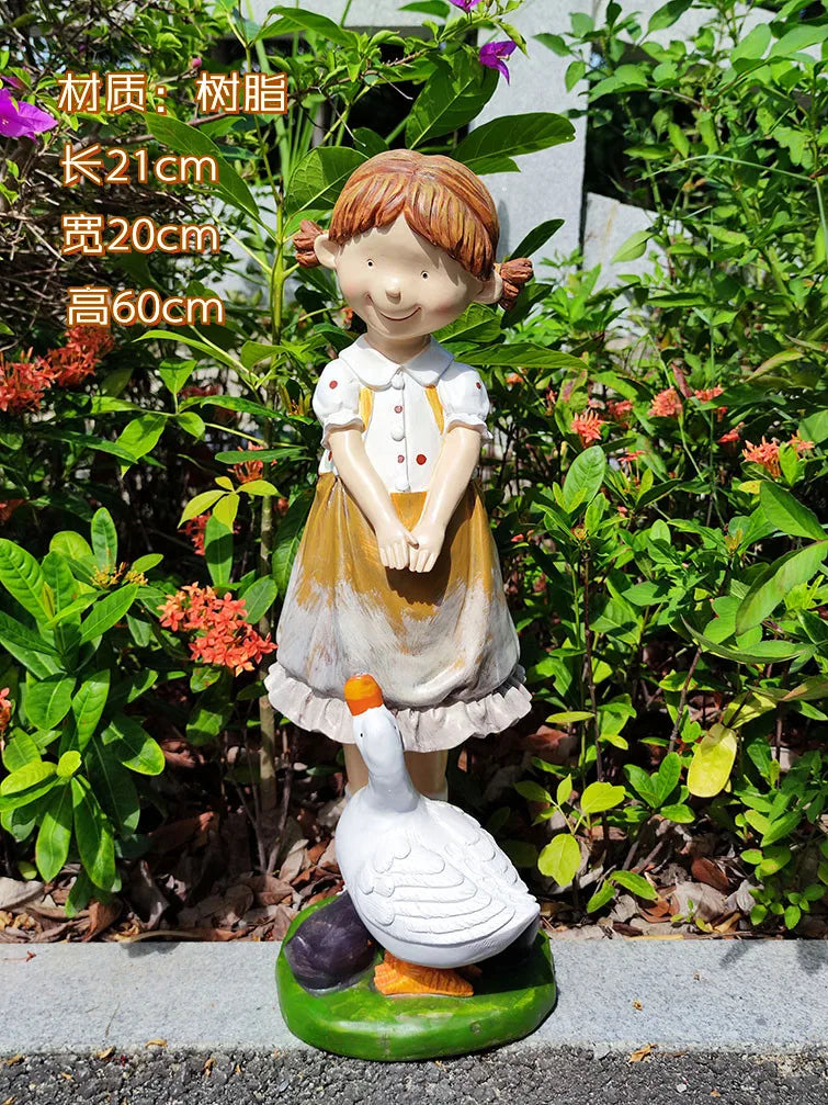 Rustic Resin Garden Statue
